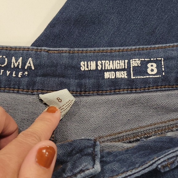 Sonoma Jeans Mid Rise Slim Straight Leg - Picture 2 of 9